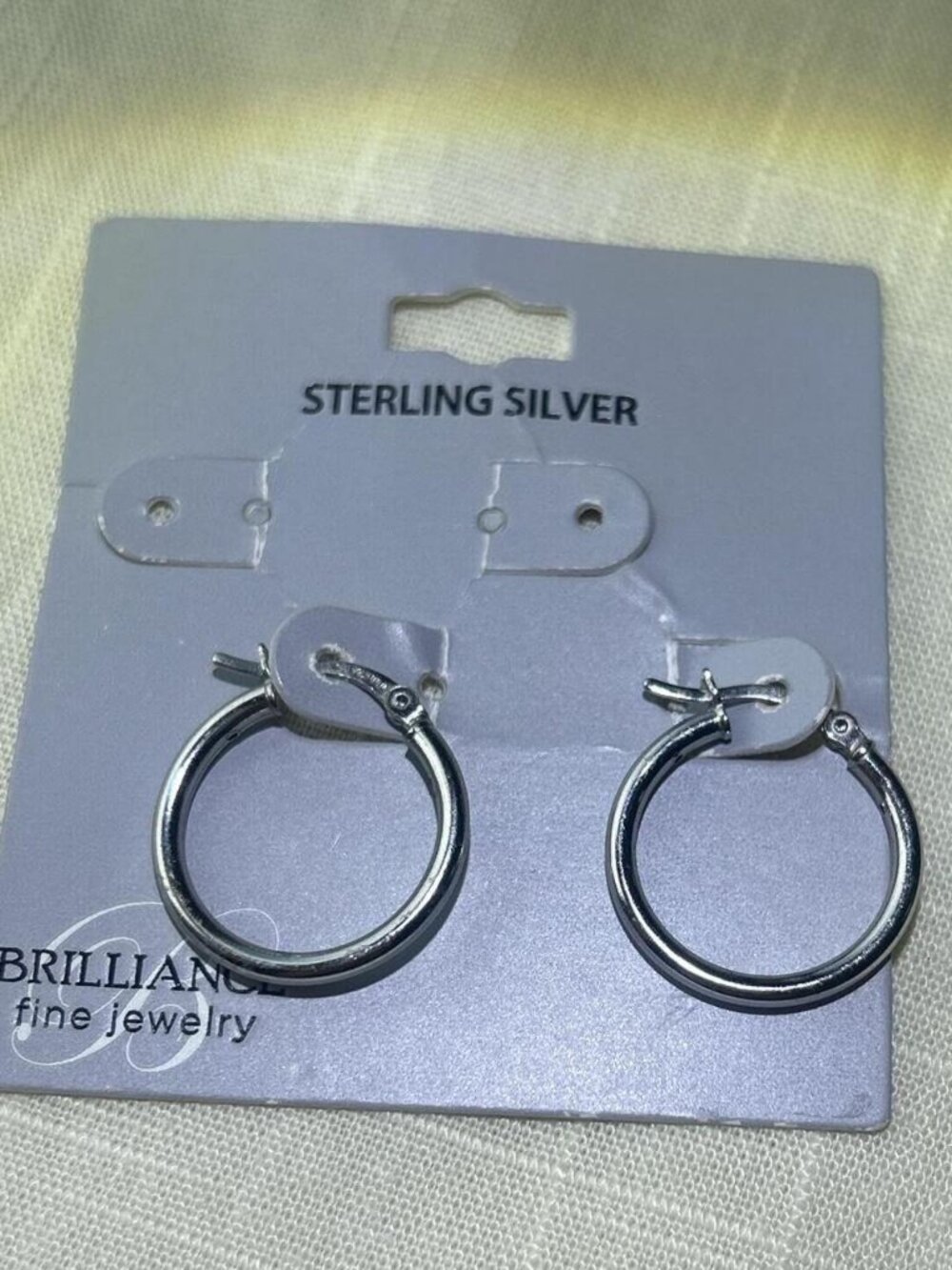 925 STERLING silver hoop earrings